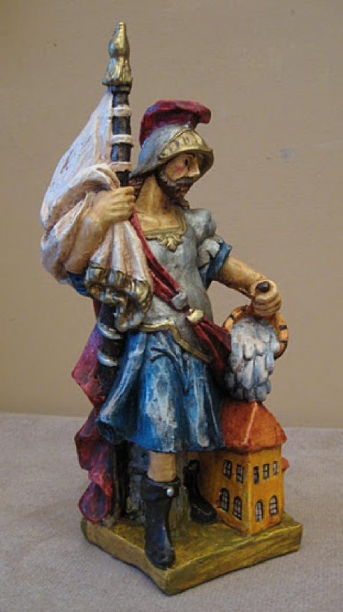 Soška sv. Florián, betlém, 20 cm
