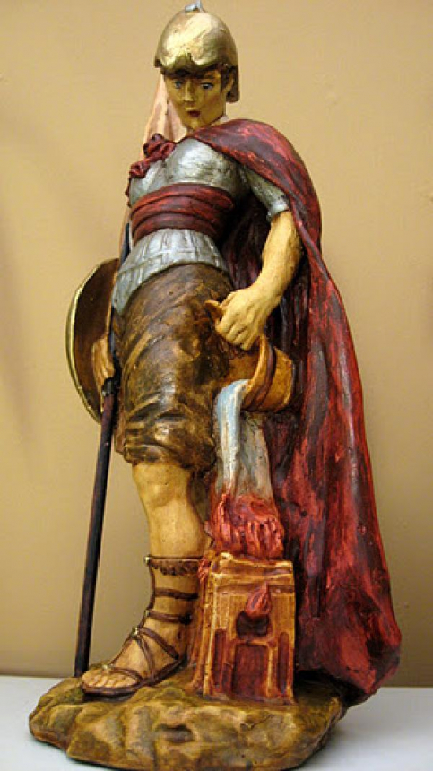 Soška sv. Florián, Zelinka se  štítem, 40 cm